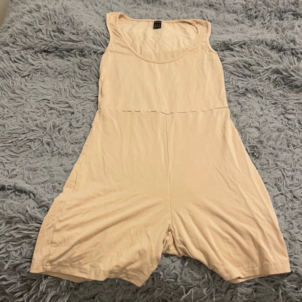 SHEIN Solid basic form fitted unitard romper, women, size XS, khaki